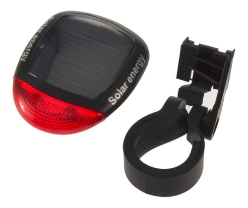 Luz Trasera Solar Recargable Roja Doble Led Para Bicicleta