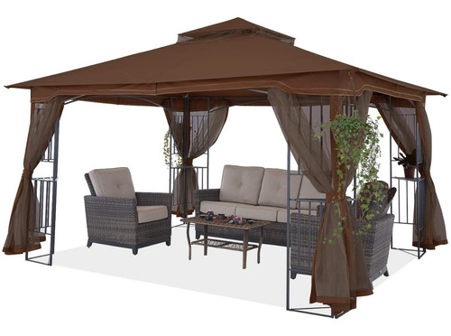 Gazebo Para Patio De 11x11ft Color Marron Marca Mastercanopy