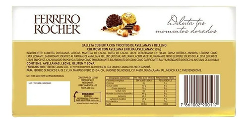 Chocolates Ferrero Rocher 10 Cajas Con 8 Pzs C/u