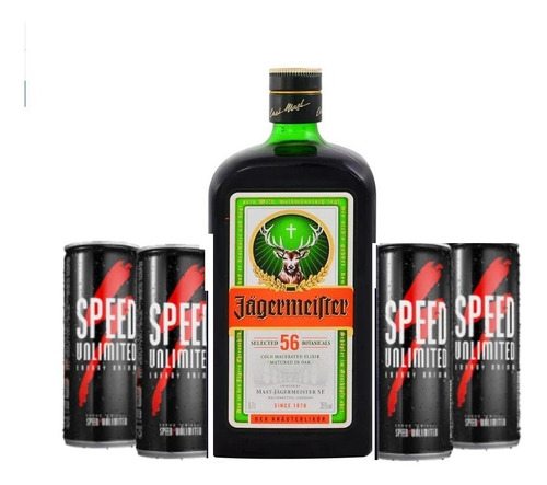 Licor Jagermeister 700ml + 4 Speed