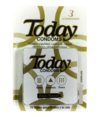 Condones Today Triple Placer - Unidad a $1667