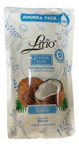 Jabón Líquido Lirio Coco 500 Ml (3 Piezas) Envio Gratis