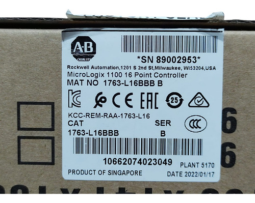Allen Bradley 1763-l16bbb Micrologix 1100 Plc