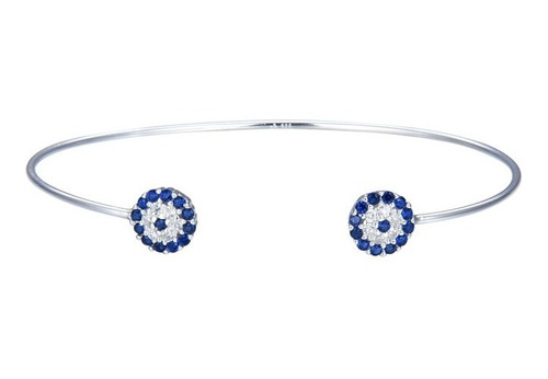 Pulsera Esclava Ojo Turco Cristal Plata 925