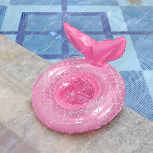 Inflable Flotador Cola Sirena Rosa Infantil Playa Alberca