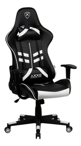 Silla De Escritorio Lotus Gamer Ergonómica Color Negro/Blanco