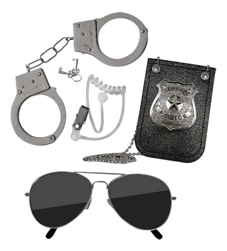 5x Conjunto De Accesorios De Disfraz De Policía Fiestas