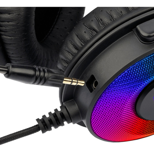 Imagen 6 de 8 de Auriculares Gamer Redragon Pandora 7.1 Negro Con Luz Rgb Led Usb