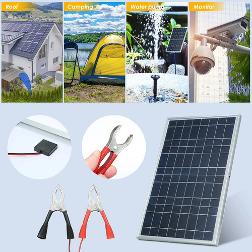 Kit Completo De Painel Solar De 12 V, Potência De 30 W, P