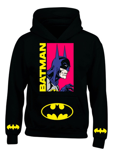 Buzo Capota Batman Super Heroes Hoodie Saco Serie Black Md6