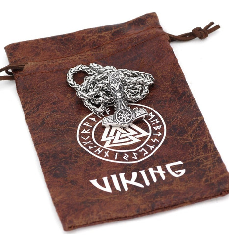 Collar Vikingo Amuleto Vikingo Vegvisir Odin Moda 2023