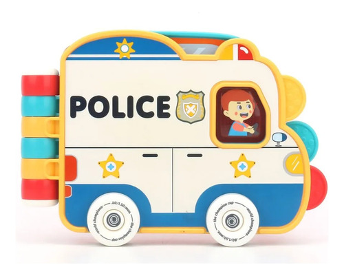 Juguete Interactivo Libro Camion Policia Luces Niños Colores