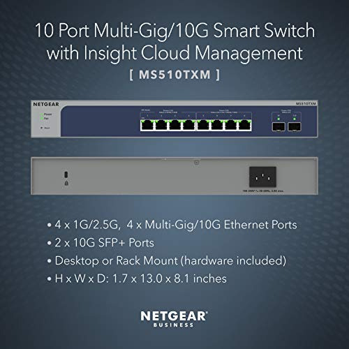 Switch Ethernet Inteligente Netgear De 10 Puertos 10g