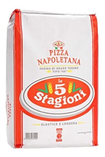 Imagen 1 de 4 de Harina Italiana 5 Stagioni Pizza Napoletana Bolsa 25 Kgs