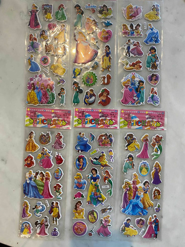 Stickers Princesas Disney- 6 Láminas