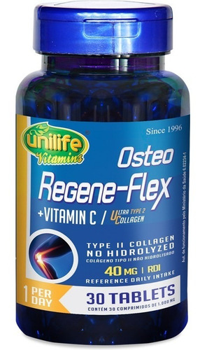 Osteo Regene - Flex +vita. C + Colageno Tipo 2, 30un Unilife