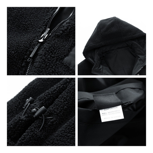 Chaqueta Con Capucha Sherpa Reversible Para Hombre
