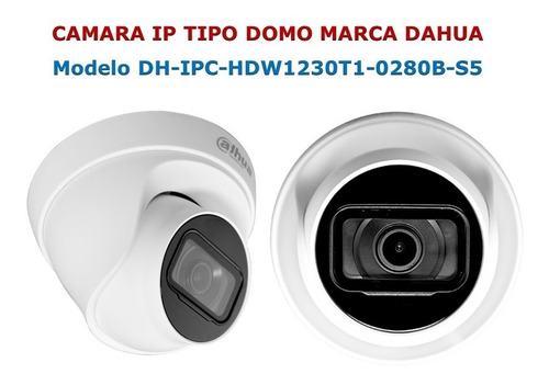 Camara Ip Dahua Dh-ipc-hdw1230t1-0280b-s5 Domo 2mp 2.8mm 