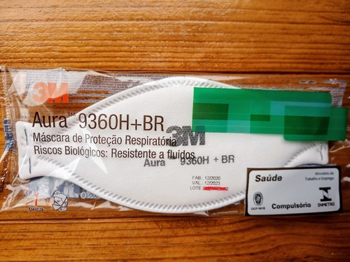 Máscara 3m Pff2 N95 Aura 9320 Br Prot Resp Anvisa Inmetro