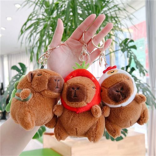 Chaveiro De Mochila De PelĂșcia Capivara Capivara3pcs