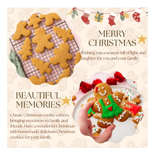 Juego De Cortadores De Galletas Navideñas De Orapink, 5 Pcs