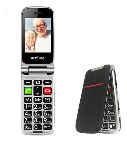 Teléfono Móvil Flip Big Button Senior Cf241a Para Personas M