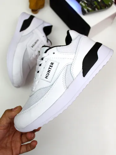 Tenis Hombre mujer blanco malla Deportiva antideslizante