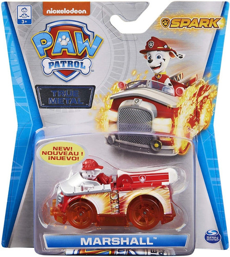 Paw Patrol Vehículo Metálico Marshall / Serie Spark 1/55 