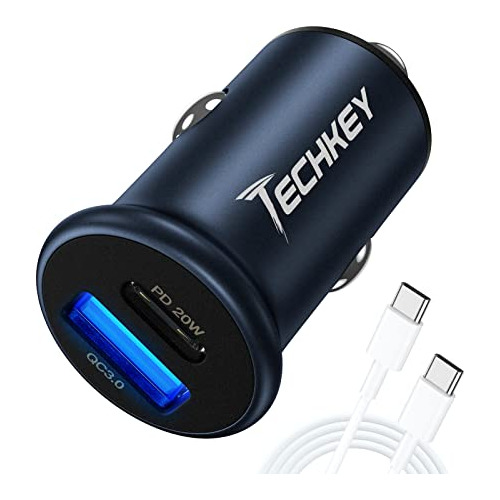 Adaptador De Carga Usb C - Techkey 38w Dual Port Fast G6lqh