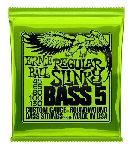 Encordado Bajo Ernie Ball 5 Cuerdas 45-130 Slinky