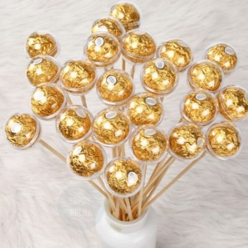 25 Uni Sweet Ball Acrílico Transp 4 Cm - Buque Festas