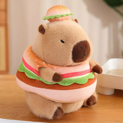 A Carpincho Transformable De Peluche, Juguete De Hamburguesa