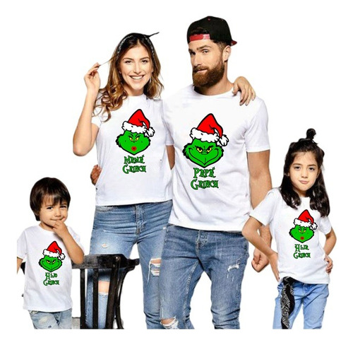 Plantillas Remeras Familia Grinch Navidad Sublimar Vector 6