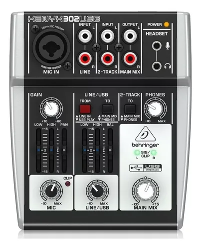 Behringer Xenyx 302usb Mezclador Premium De 5 Entradas