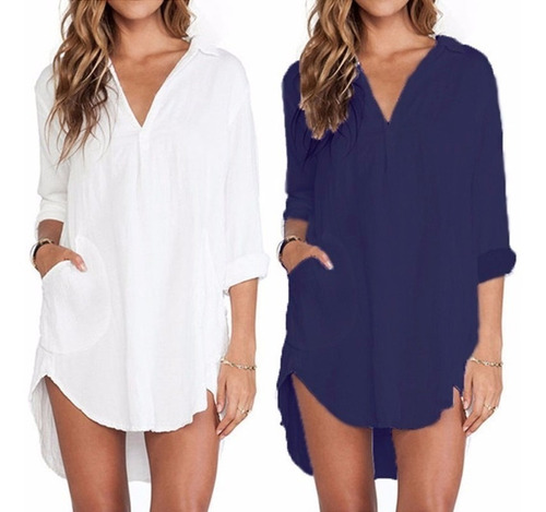 Camisola Camisa Seda Chiffon Talla Especial