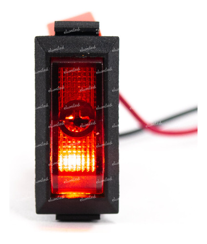 4 Llaves Tecla Interruptor Con Luz Roja Rectangular 12v 20a