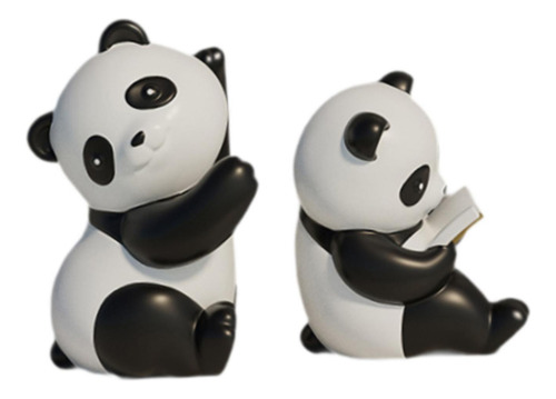 Panda Bookends Estatuas Resin Animal Estatuillas Lindas