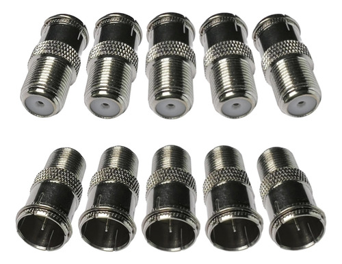 Pack De 10 Adaptadores Tv F Tipo: Conversin Rpida Coaxial