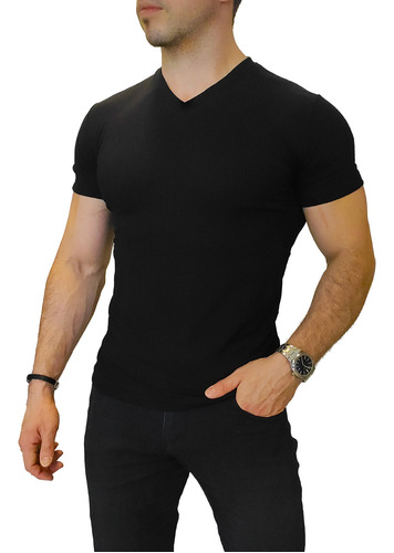 Remera Manga Corta Hombre Morley Cuello V - Vecr