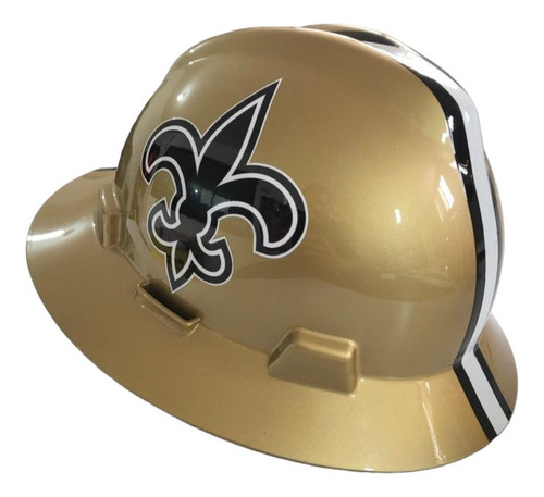 Casco De Seguridad Msa Dorado Nfl New Orleans Saints