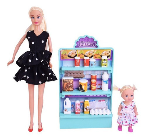 Muñeca Paloma Y Caro En El Supermercado 7566