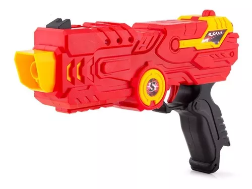 Pistola Super Shot Dual Fight Lança Dardos +bola De Gel Nerf