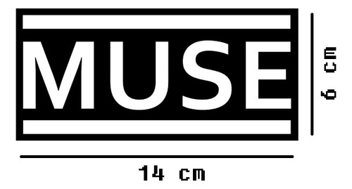 Muse Logo1 Sticker Vinil 2 Piezas Blanco $135 Mikegamesmx