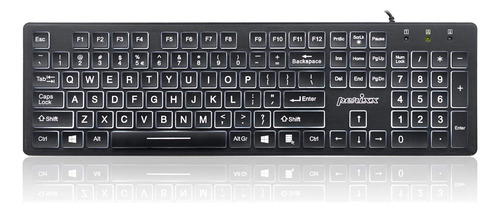 Teclado Perixx Periboard-317 Con Cable Retroiluminado Usb La