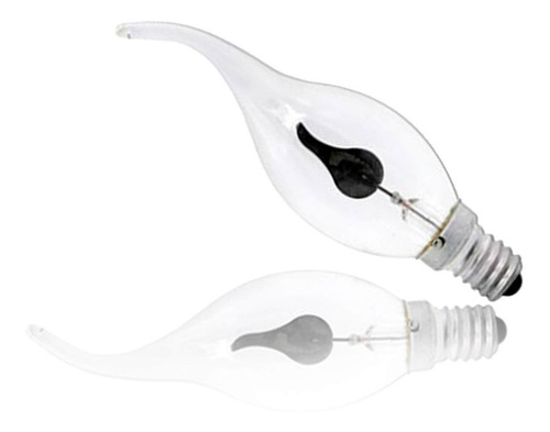 Imagem 3 de 9 de Kit/2 Lâmpada Vela Chama Decorativa 3w 110v E14 Neon Flicker