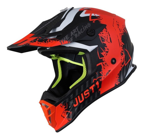 Casco Motocross Just1 J38 Mask Naranja Titanium En Teo Motos Color Naranja oscuro Tamaño del casco M