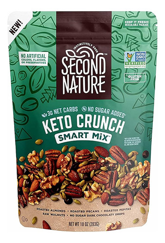 Second Nature Keto Crunch Smart Snack Mix, Paquetes De Refri