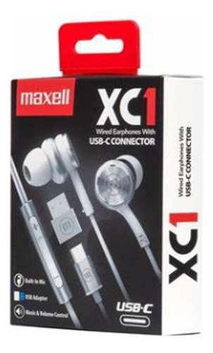 Auricular Xc1 Usb Tipo C Con Adaptador Usb