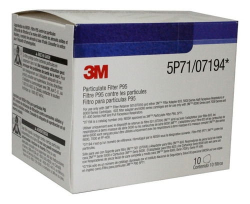 Imagen 3 de 3 de Filtro 3m Modelo 5p71 P95 Contra Partículas Caja C/10 Piezas