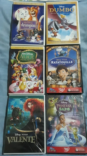 Dvd Aristogatas+dumbo+alice+ratatouille+valente+princesa A27